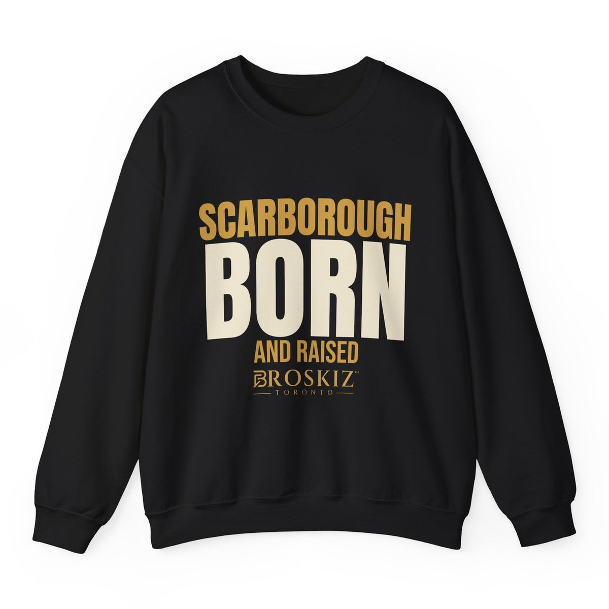 Scarborough Crewneck - Black flat mockup