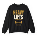 Heavy Lifts Crewneck - Black flat mockup