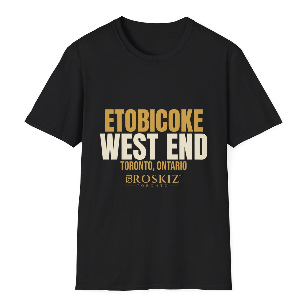 Etobicoke Tee - Black flat mockup