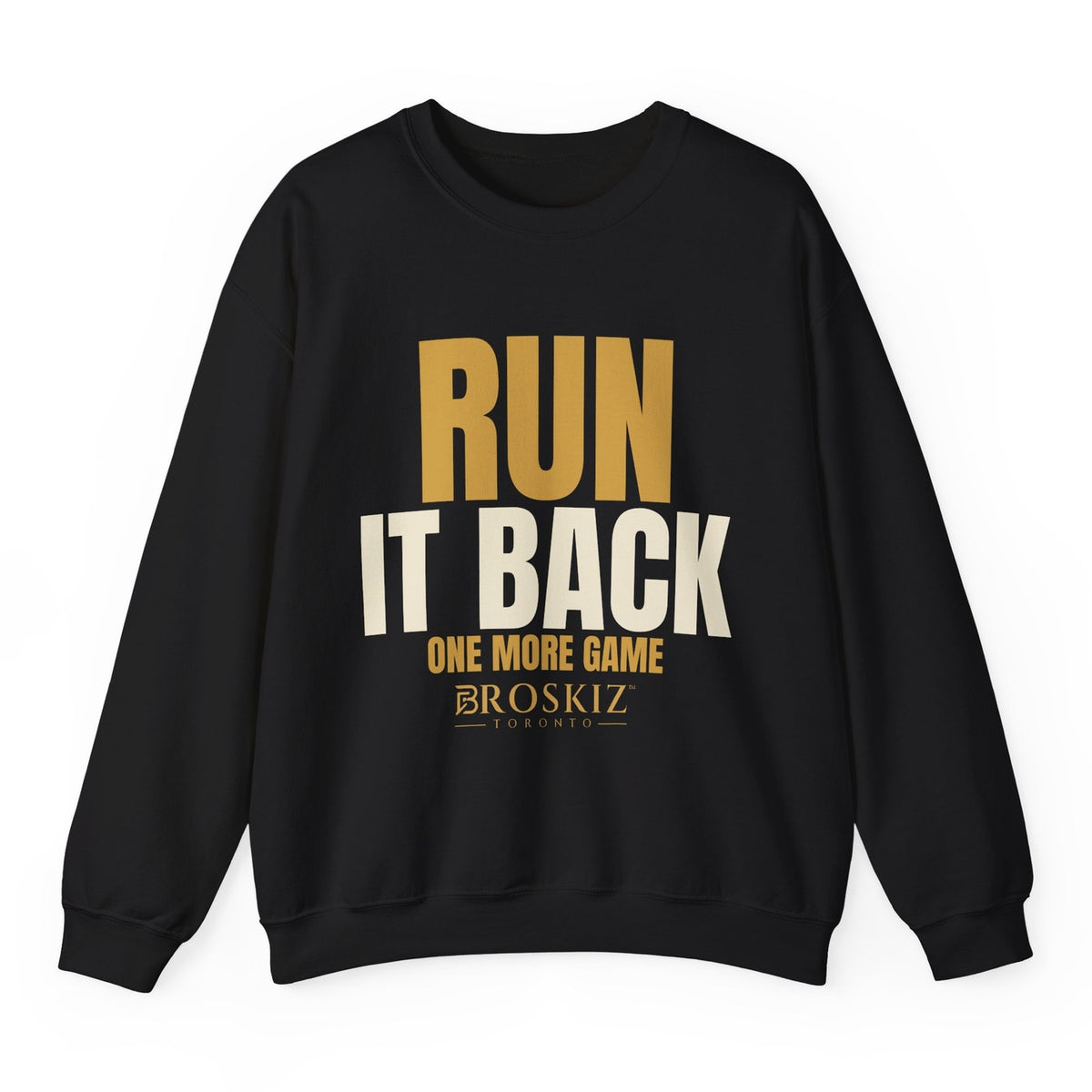 Run It Back Crewneck - Black flat mockup