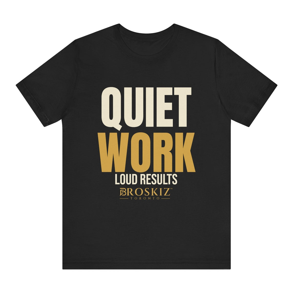 Quiet Work Tee - Black flat mockup