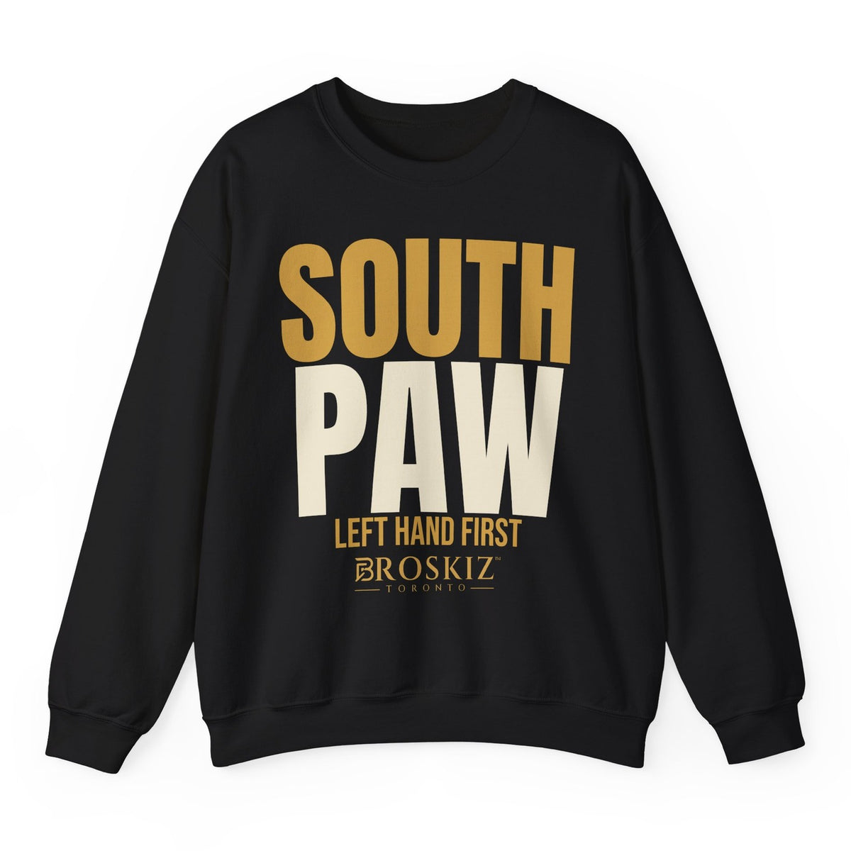 South Paw Crewneck - Black flat mockup