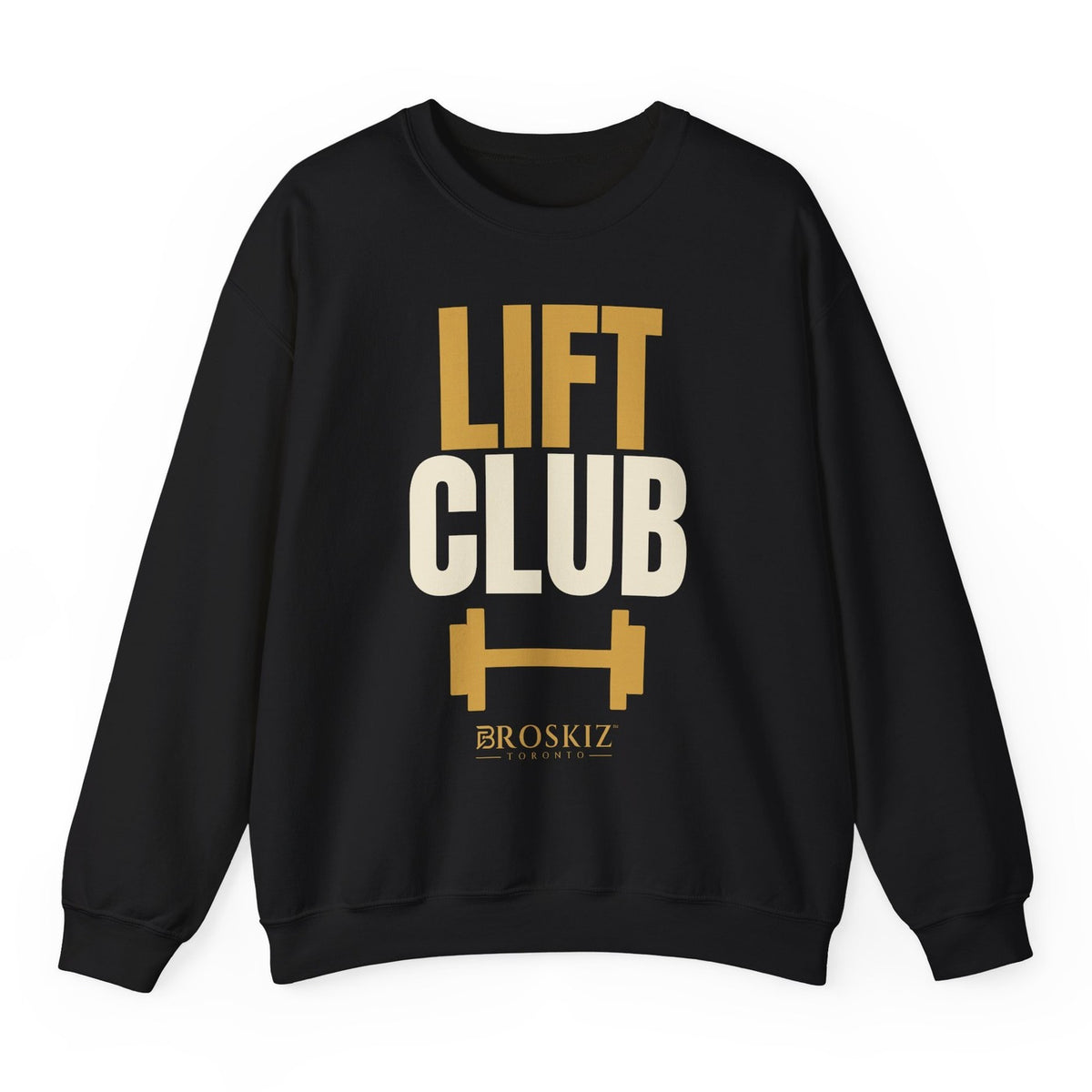 Lift Club Crewneck - Black flat mockup