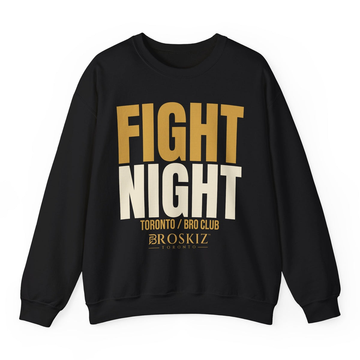 Fight Night Crewneck - Black flat mockup