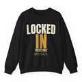 Locked In Crewneck - Black flat mockup