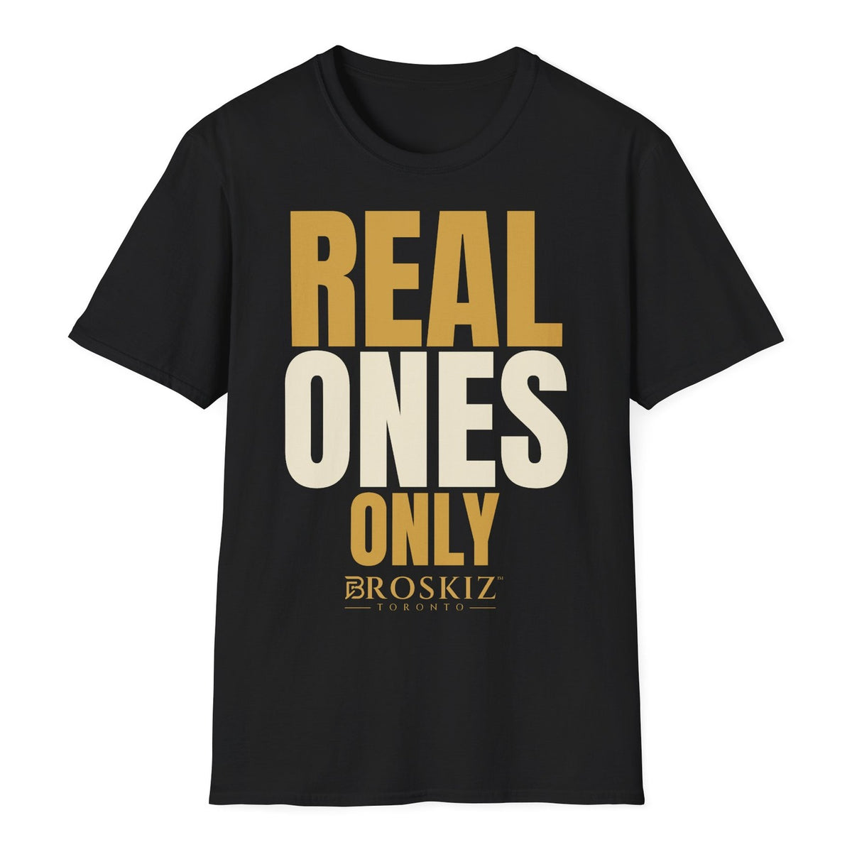Real Ones Only Tee - Black flat mockup