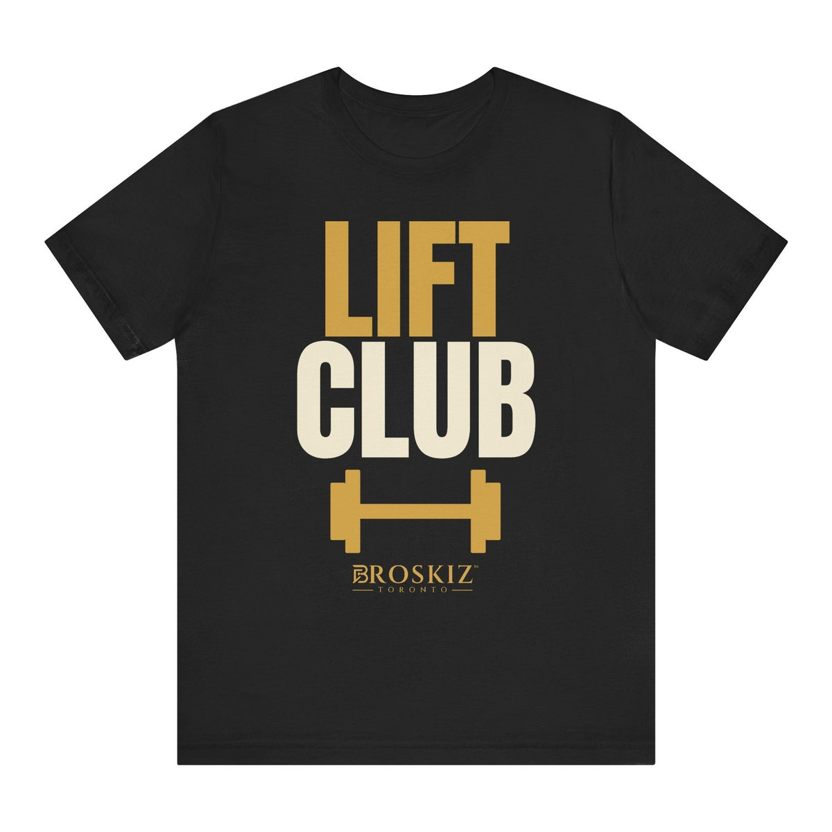 Lift Club Tee - Black flat mockup