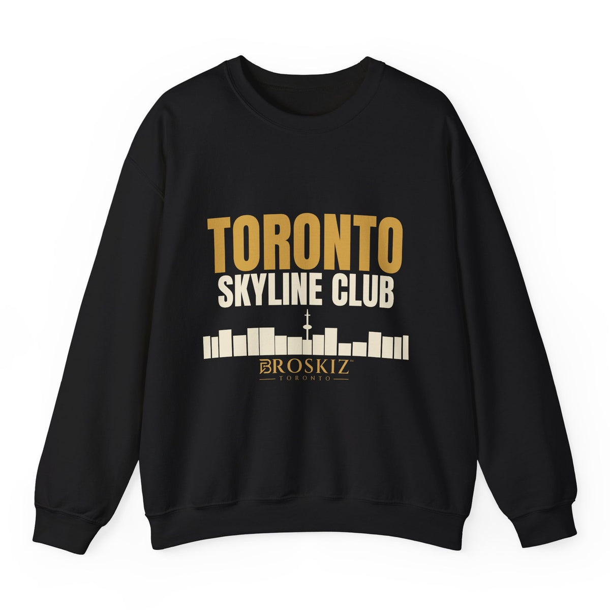 Skyline Crest Crewneck - Black flat mockup