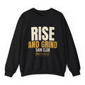 Rise And Grind Crewneck - Black flat mockup