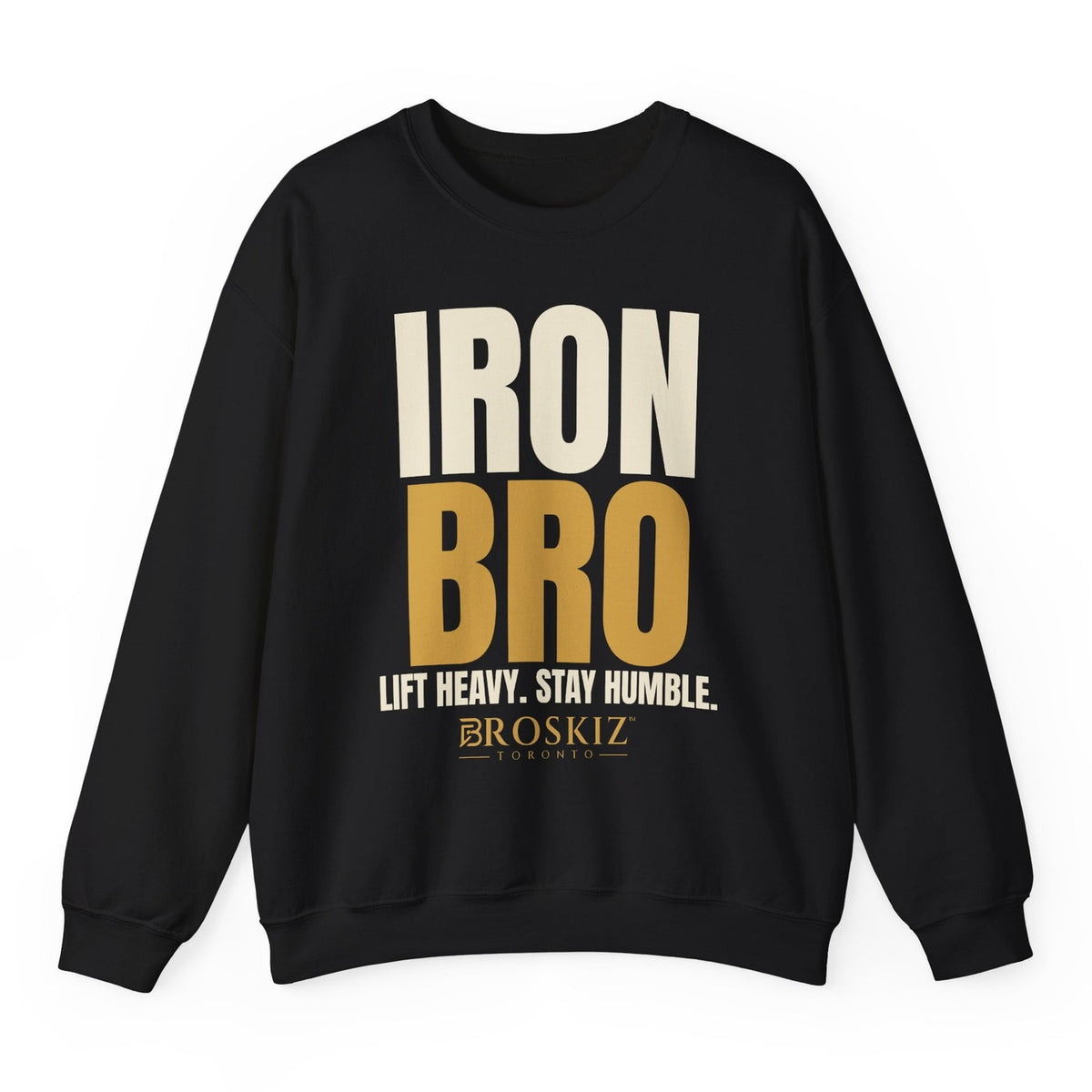 Iron Bro Crewneck - Black flat mockup