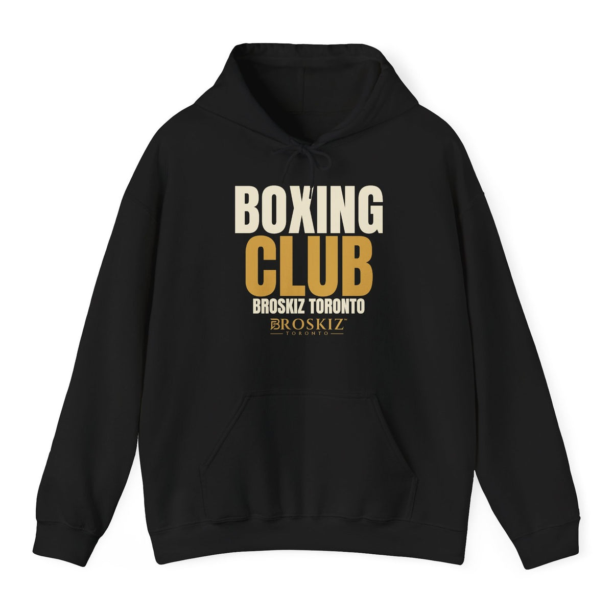 Bro Boxing Club Hoodie - Black flat mockup