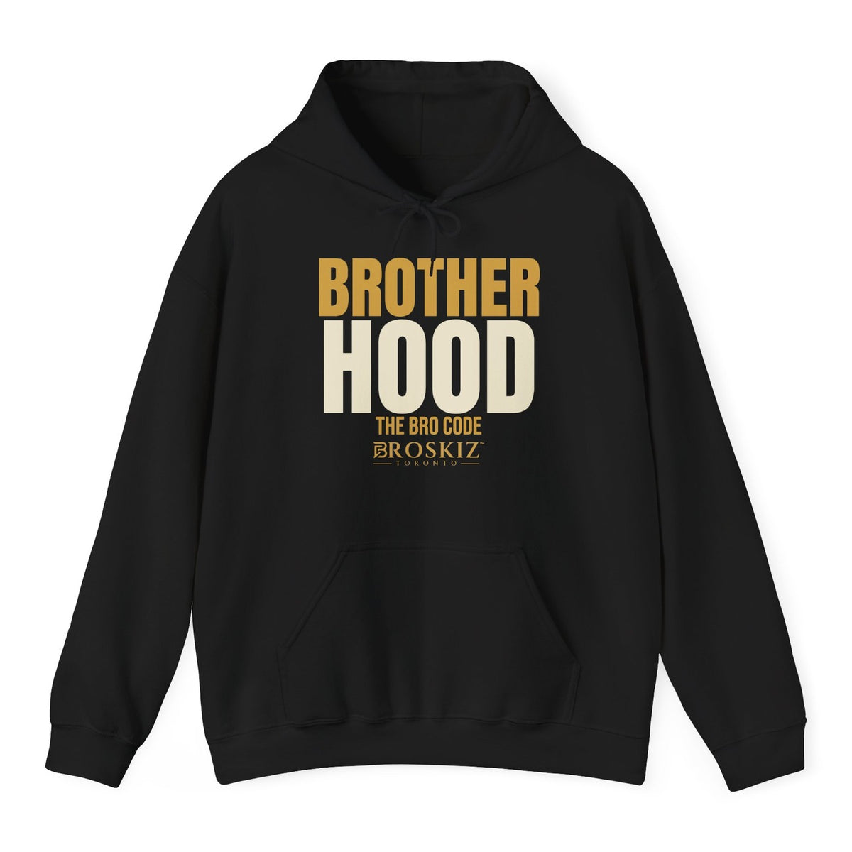Brotherhood Hoodie - Black flat mockup