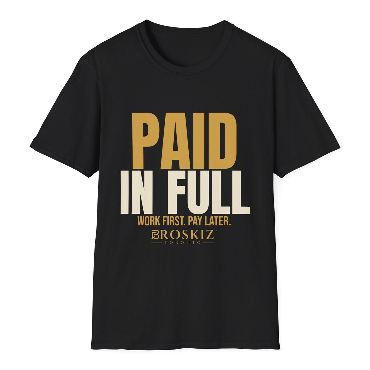 Paid In Full Tee - Black flat mockup