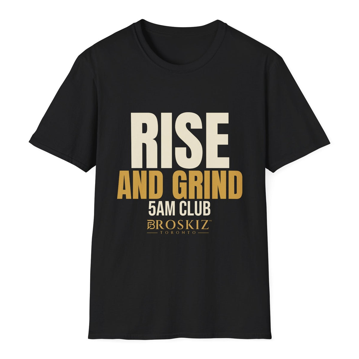 Rise And Grind Tee - Black flat mockup