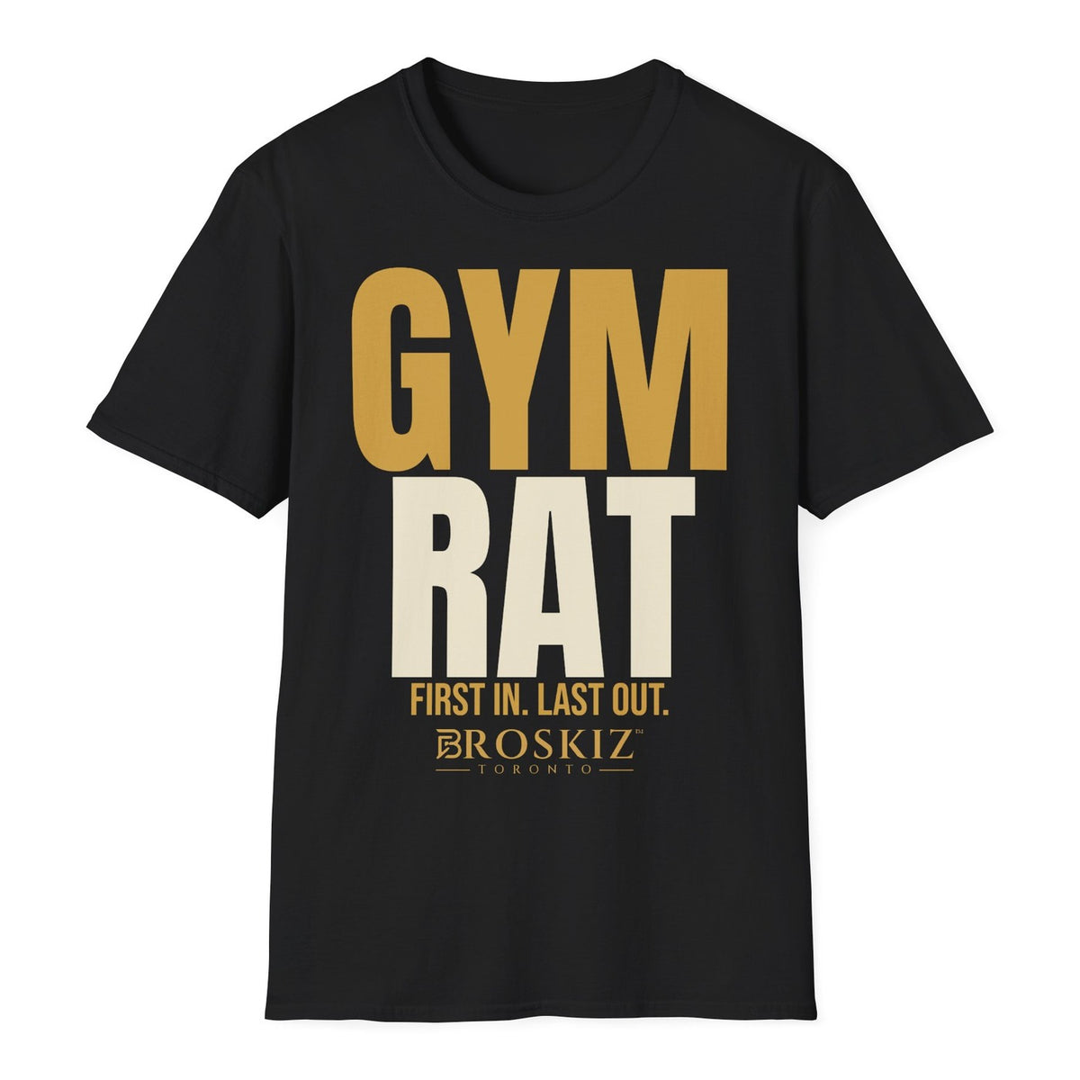 Gym Rat Tee - Black flat mockup