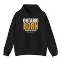 Ontario Born Hoodie - Black flat mockup